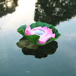 Pour <span class=keywords><strong>Amazon</strong></span> transfrontalier extérieur étang eau flottant lumière solaire Lotus lumière étanche LED <span class=keywords><strong>jardin</strong></span> souhaitant feuille <span class=keywords><strong>de</strong></span> Lotus petites tailles - Product Image 6