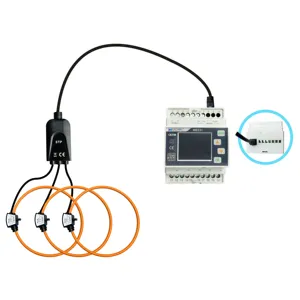 Compteur Modbus TRU RS485 100A ~ 3000A Compteur de puissance sur rail DIN avec bobine Rogowski Consommation d'énergie pour l'électricité