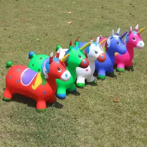 Bouncy Unicorn Hopper für Kleinkinder Aufblasbares Hopping Bouncing Jumping Animal mit glänzendem Musical