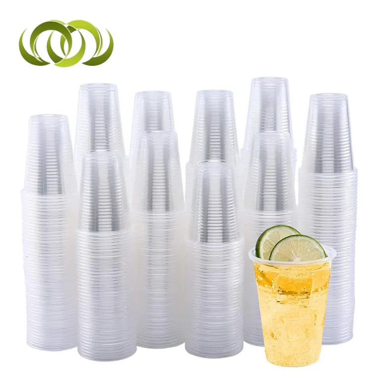 Factory Direct Sale 95 Caliber Transparent PLA 20oz 16oz 12oz 9oz Disposable Plastic Cup With Dome Lid