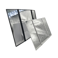 2022 Offre Spéciale rectangulaire 360 degrés 3 façon trois fois à trois volets voyage grossissant vanité en plastique table miroir avec support