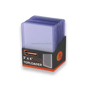 35pt en yükleyiciler 3x4 Toploader kartı koruyucular sert Pvc beyzbol kartı koruyucuları Premium tahsil ticaret kartları