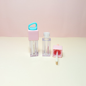 หลอดลิปกลอสทรงกลมแบบมีรูแขวน FivePoint <span class=keywords><strong>Star</strong></span> ขนาด 6 มล. PETG 5 มล. หลอดเปล่าแบบแท่งหนาใส น่ารัก - Product Image 1