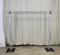 Support de toile de fond réglable de 8x8ft ou 10x10ft en métal argenté, fer et aluminium pour tuyaux et drapés pour les événements de mariage