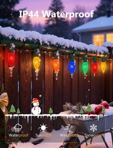 Top Notch Quality Outdoor Commercial Grade C9 LED Red Faceted <b>Replacement</b> <b>Christmas</b> <b>Light</b> <b>Bulb</b> Polycarbonate - Product Image 3