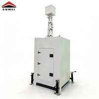 Torre CCTV Cúbica Compacta con Mástil de 6m, Cuerdas Antiviento y Cámaras Opcionales para Vigilancia