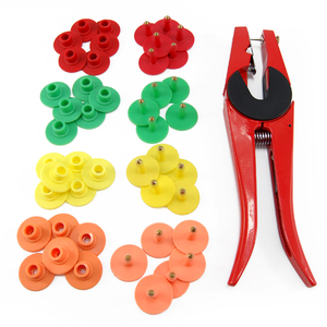 토끼 귀 태그 번호 농장 가축 귀 태그 동물 식별 귀 라벨 (100 팩) - Product Image 1