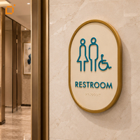 Plaque de signalisation tactile en braille pour toilettes féminines, conforme ADA, en acrylique, pour projets de construction