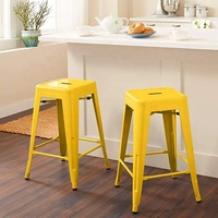 Tabouret en fer, chaise blanche tout en métal, cadre métallique empilable, pour restaurant et salle à manger, nouveauté