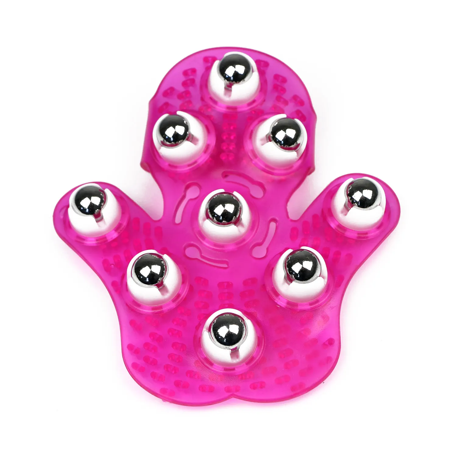 9 Steel Ball Palm Shaped Massage Glove Body Massager with 9 360-Degree-Roller Metal Roller Ball Beauty Body Care