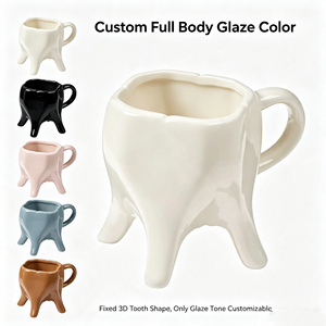 Mug en céramique 3D original en forme de dent, cadeau unique sur le thème du dentiste pour les hygiénistes dentaires, les étudiants et la décoration de bureau - Product Image 4