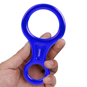 Rock Climbing Carabiner 8 Shape JIGGING Descender figur aluminium, perangkat <span class=keywords><strong>Belay</strong></span> 35kn delapan cincin peralatan Downhill - Product Image 4