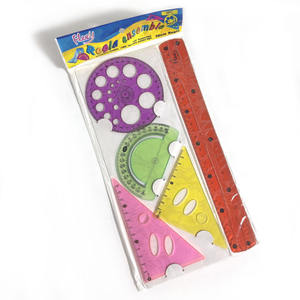 Nouveaux produits – Lot de 5 règles souples <span class=keywords><strong>en</strong></span> plastique transparent incassable multicolores de 12 pouces – Kit de géométrie et de règles souples - Product Image 1