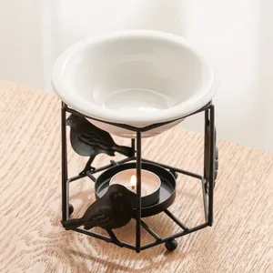 Home Decor Essential Oil Burner Aromatherapy <strong>Furnace</strong> Metal Ceramic Incense Burners <strong>Candle</strong> Warmers Oil Holders for Christmas Days - Product Image 2