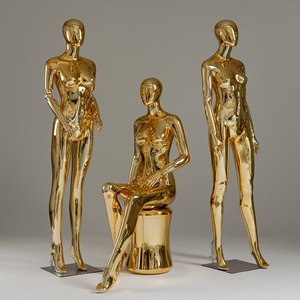 Đầy đủ-Cơ Thể Mạ Điện Vàng Nữ Mô Hình Đạo Cụ Quần Áo Cửa Hàng Đứng Phụ Nữ Của Nộm Cho Cửa Sổ Hiển Thị - Product Image 3