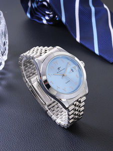 <span class=keywords><strong>Orologio</strong></span> al Quarzo Unisex Luminoso con Cinturino in Acciaio Inossidabile, Cassa in Lega Impermeabile, Quadrante Rotondo, Personalizzabile - Product Image 3