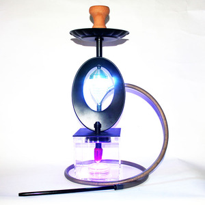 Bâtiment haut de gamme carré transparent noir cercle vide transparent forme de châtaigne décoration narguilé shisha - Product Image 3