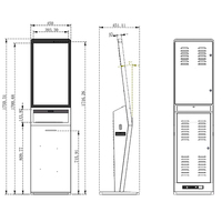 Web kamerası ile dokunmatik ekran Intel Core I5 windows tabanlı dokunmatik ekran Kiosk standı