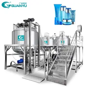 2000l Fixed Chemical Ointment Mixing Machinery Stainless Steel Lotion Mixing Tank Hair Relaxer Cream Making Machine