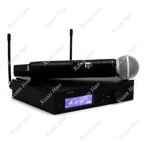 Chuyên nghiệp slxd4 slxd24 S58 UHF Micro không dây hệ thống tần số hồng ngoạ<span class=keywords><strong>i</strong></span> tiếng ồn hủy bỏ karaoke năng động không dây Mic - Product Image 1
