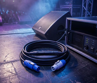 Câble d'alimentation professionnel Powercon pour éclairage de scène DJ, connecteur mâle-femelle bleu-blanc, pour projecteurs mobiles, projecteurs PAR, halogènes, DMX, éclairage RGB