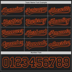 Maillots de baseball personnalisés noir et orange en polyester respirant, uniforme de sport avec personnalisation par boutons, style hip-hop - Product Image 6