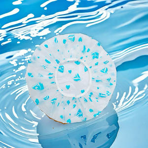 Venta Directa de Fábrica, Gorro de Peluquería de Polietileno, Estilo Pastoral, con Estampados de Lunares/Corazones/Flores, para Niñas, Cuidado del Cabello, <span class=keywords><strong>Tratamiento</strong></span> Capilar - Product Image 6