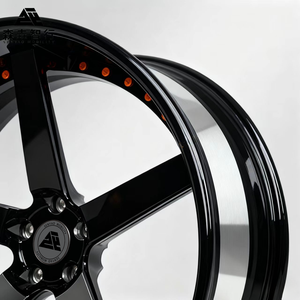 عجلات مصنوعة من قطعتين بحافة عميقة وخمسة أذرع |   عجلات أداء مخصصة من الألومنيوم 6061-T6 لسيارات موستانج وكامارو وكورفيت ودودج تشارجر - Product Image 4