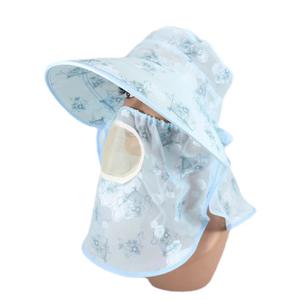 شال صيفي للنساء قبعة واقية من الشمس بحافة واسعة قبعة صيد واقية من أشعة الشمس تغطي الوجه بالكامل - Product Image 3