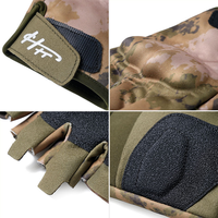 Gants tactiques demi-doigts avec protection rigide pour les articulations, pour l'entraînement tactique, le tir, la chasse et les sports de plein air, équipement camouflage