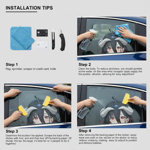 Autocollant de voiture Albedo Peeking, autocollant imperméable sur le thème de l'anime <span class=keywords><strong>Overlord</strong></span>, <span class=keywords><strong>personnage</strong></span> de fille démon mignonne pour la décoration de voiture, camion, SUV, fenêtre, pare-chocs - Product Image 6