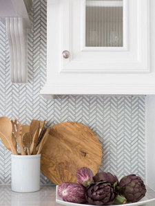 Cổ điển xương cá 12x48 Mét Dải nhỏ Finger Shape sứ trang trí Gạch Mosaic cho phòng tắm và nhà bếp - Product Image 6