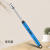 Vente en gros, coupe-vent, briquet barbecue à rotation libre à 360 degrés, briquet électrique rechargeable par USB pour bougie de cuisine