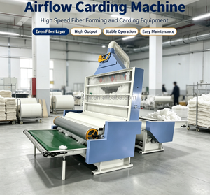 Machine à carder avec contrôle PLC pour la technologie de flux d'air non tissé, épaisseur réglable 150-800 GSM pour desserrer les fibres - Product Image 3