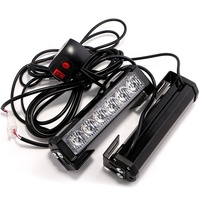 Luz de Advertencia Estroboscópica de Emergencia para Automóvil, Luces LED Intermitentes de Funcionamiento Diurno, 6 LED, 8 Modos de Destello, 12 V