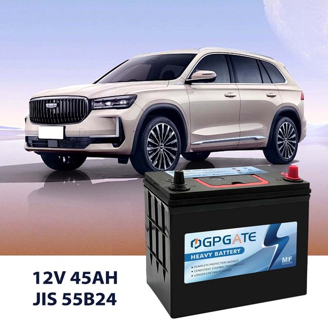 High Quality JIS 55B24 MF Lead Acid Auto Battery 12V 45AH Deep Cycle Hybrid Car Battery