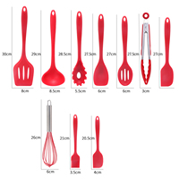 Harga Promo 10 Pcs Set Peralatan Dapur Silikon Anti Gores pada Panci dan Wajan Set Peralatan Masak Silikon
