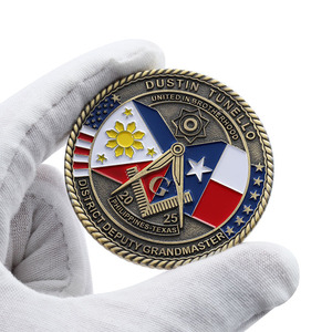 Đồng xu tùy chỉnh kim loại kẽm hợp kim 2D 3D men Logo thư Bộ sưu tập tiền xu đồng thau Philippines Texas quà lưu niệm kỷ niệm đồng xu - Product Image 1