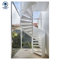 Prima Offre Spéciale professionnel personnalisé meilleure vente échelle en spirale escalier intérieur main courante en bois tout haut et bas les escaliers