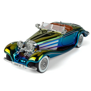 1:24 scala grande <span class=keywords><strong>Ben</strong></span> 500K auto d'epoca retrò simulazione di auto elettrolitica in lega pressofusa modello giocattolo ornamento classico modello di auto - Product Image 1