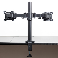Support de moniteur double pour ordinateur, support de bureau ergonomique réglable en hauteur, mouvement complet, pour jeux vidéo