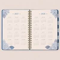 Carnet de notes spirale Yihe New 8,5 x 11 Hortensia avec options de coffret cadeau Noël/mariage disponibles
