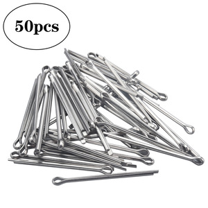 50pcs M4x60 Stainless Steel Safety <b>Pins</b> Standard Spring <b>Pin</b> General Use Bright Finish Round Head - Product Image 1