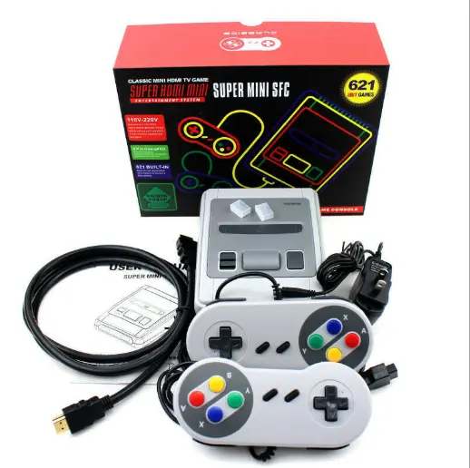 2020 sıcak süper mini classics 8 bit SNES 621 oyun konsolu HD video oyunları oyuncu