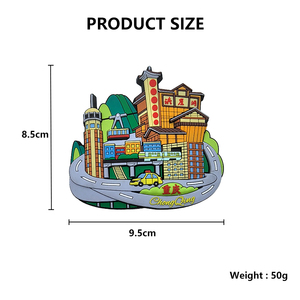 แม่เหล็กติดตู้เย็นลายเมืองจีนแบบดั้งเดิม ของที่ระลึกจากฉงชิ่ง ของตกแต่งบ้าน ของขวัญ - Product Image 1