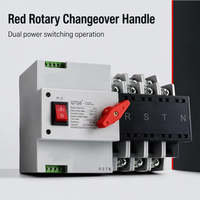 Interrupteur de transfert automatique solaire QTQ6 125A ATS, commutateur de commutation PV double alimentation 2P 3P 4P pour système d'énergie photovoltaïque