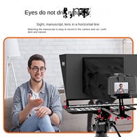 Téléprompteur vidéo Jashi grand écran JS20plus avec lecture vocale IA et télécommande sans fil pour smartphones, appareils photo reflex numériques et diffusion en direct