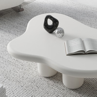 Table basse Atunus, style nordique minimaliste et luxueux, mini, unique, noire, élégante, petite table à thé Wind Cloud.