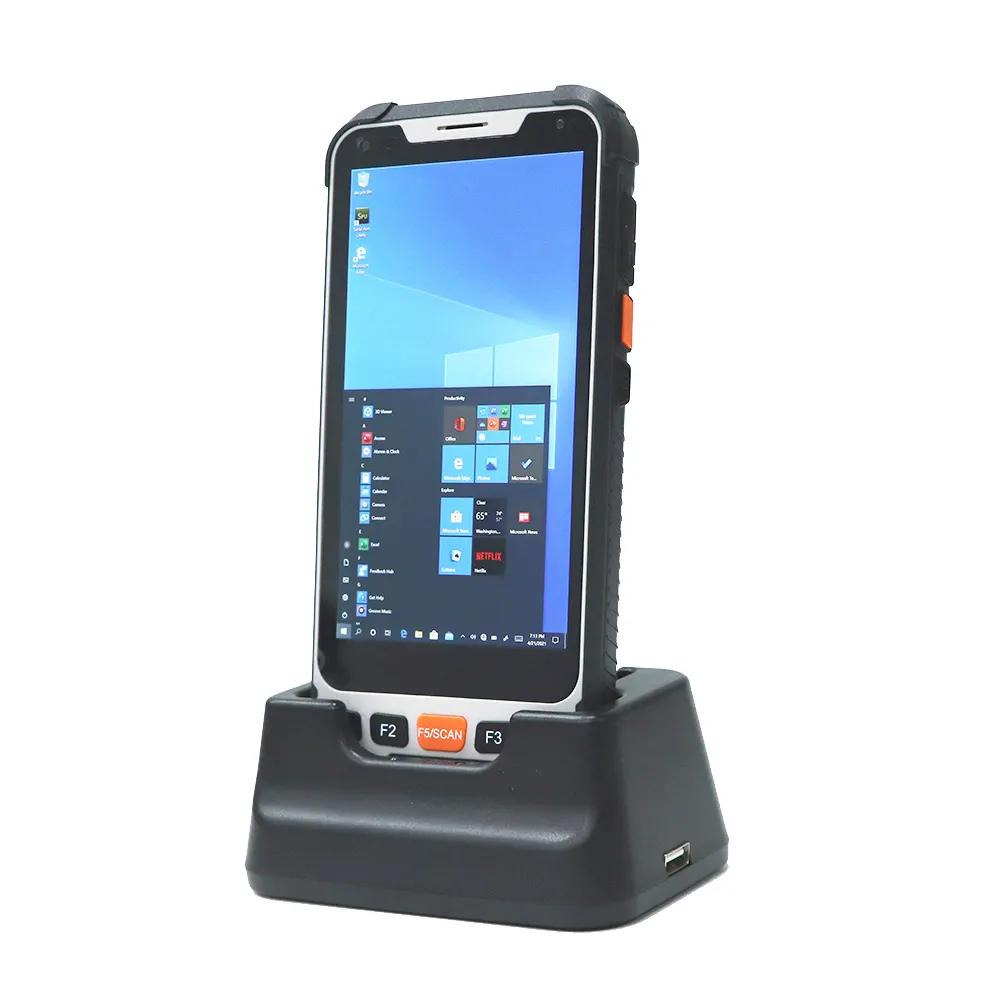 5.5 inch Cherry Trail Z8350 4GB + 64GB industrial mobile data collector smartphone wins handheld logistic PDA Scanner