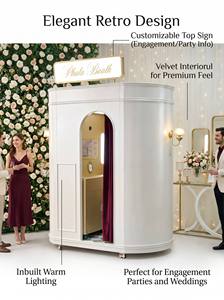Cabina de Fotos Vintage de Lujo 2026, Kiosco Retro para Bodas, Cabina de Fotos Instantánea Portátil con Cámara DSLR para Eventos y Fiestas - Product Image 5